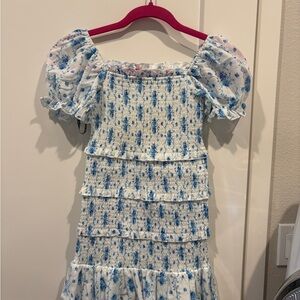 Katie J Girls Smocked Mini Dress XL (size 12-14)